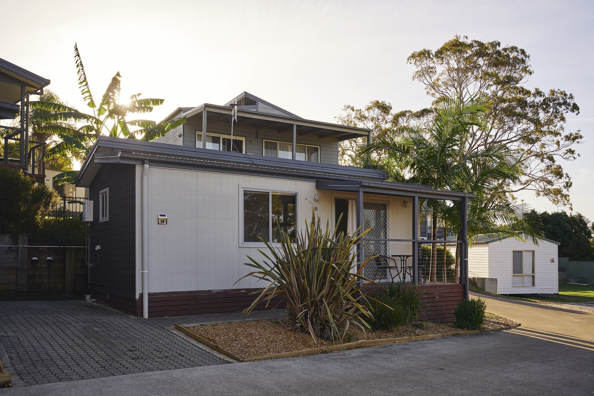 Exterior of Brooman Cabin with private outdoor area.