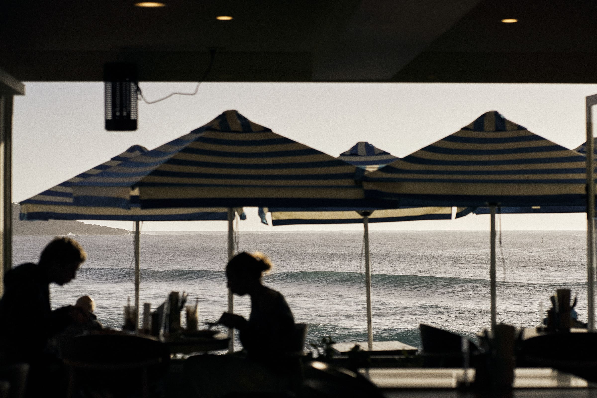 Beachfront café overlooking Mollymook Beach.