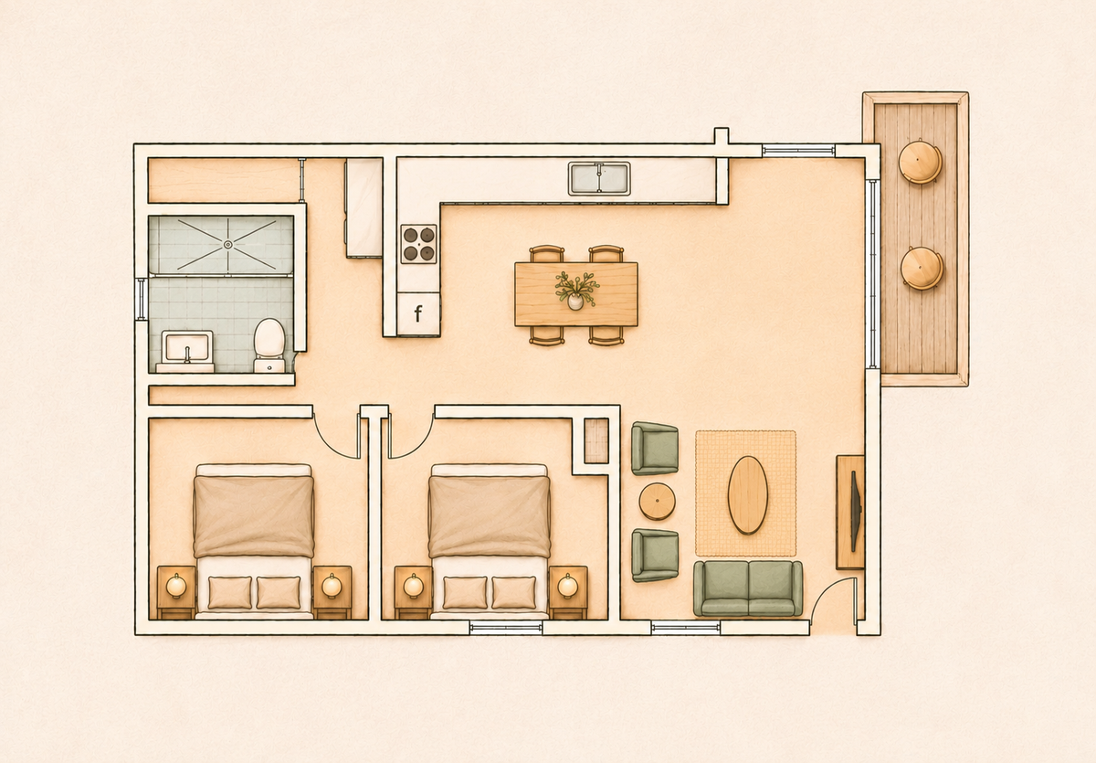 Floor plan of yadboro house.