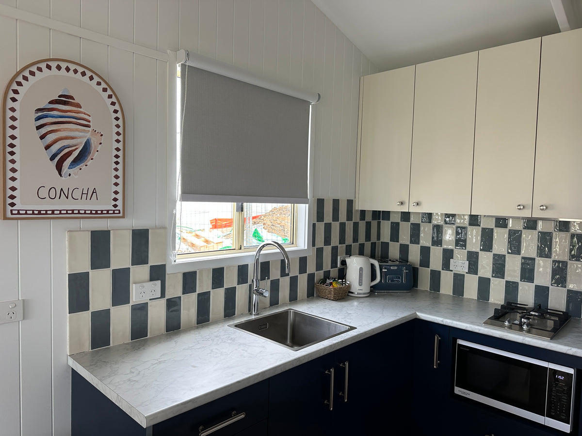 Freshly renovated kitchen in Yerriyong C Cabin.