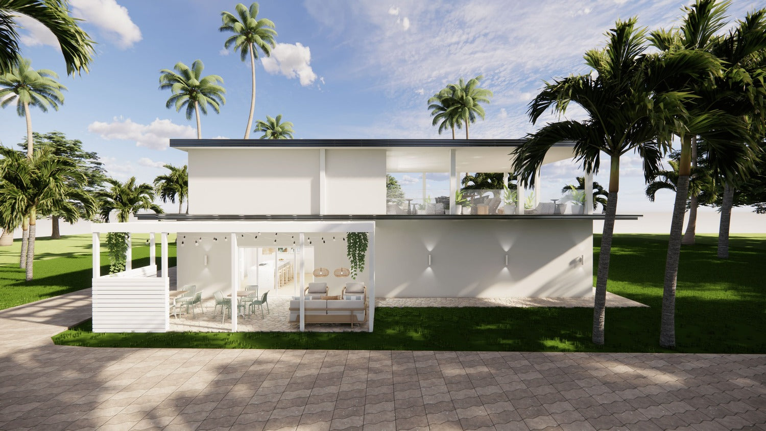 Artist's impression of the new clubhouse exterior front view at The Mook Mollymook.