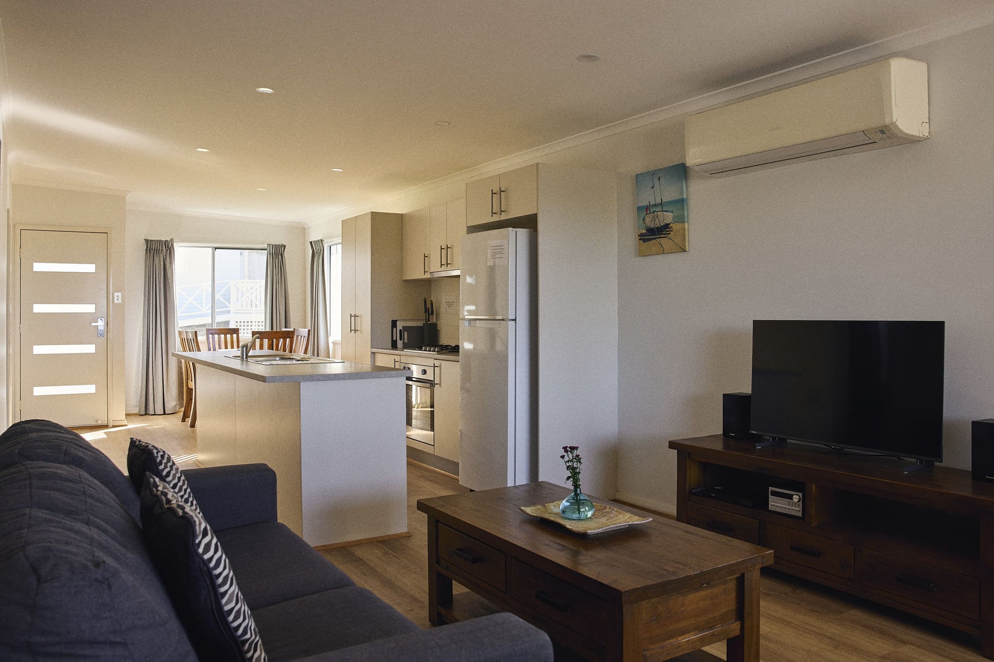 Open-plan living area in Currowan House.