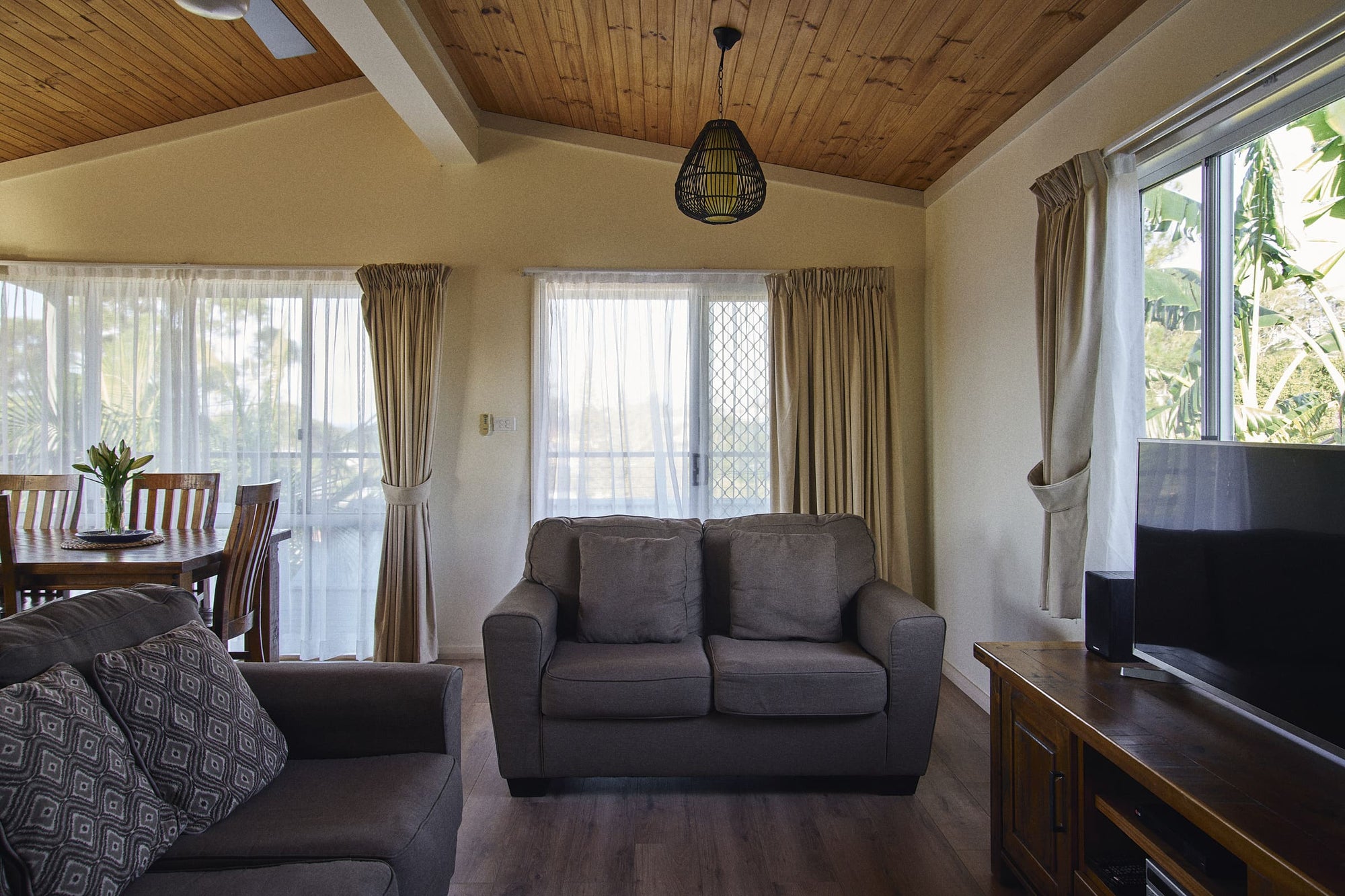 Living room area in Meroo House.