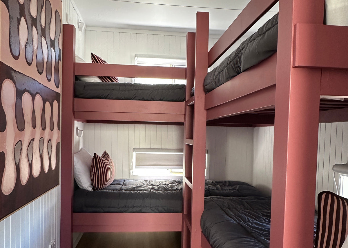 Second bedroom with 2 sets of bunk beds in Yerriyong cabin 3A.