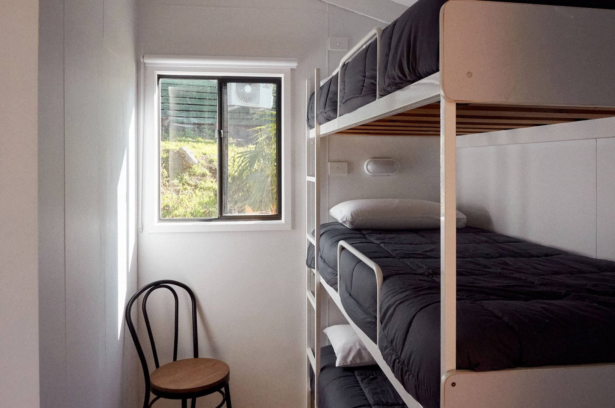 Second bedroom with a set of single bunk beds in Yerriyong B Cabin.